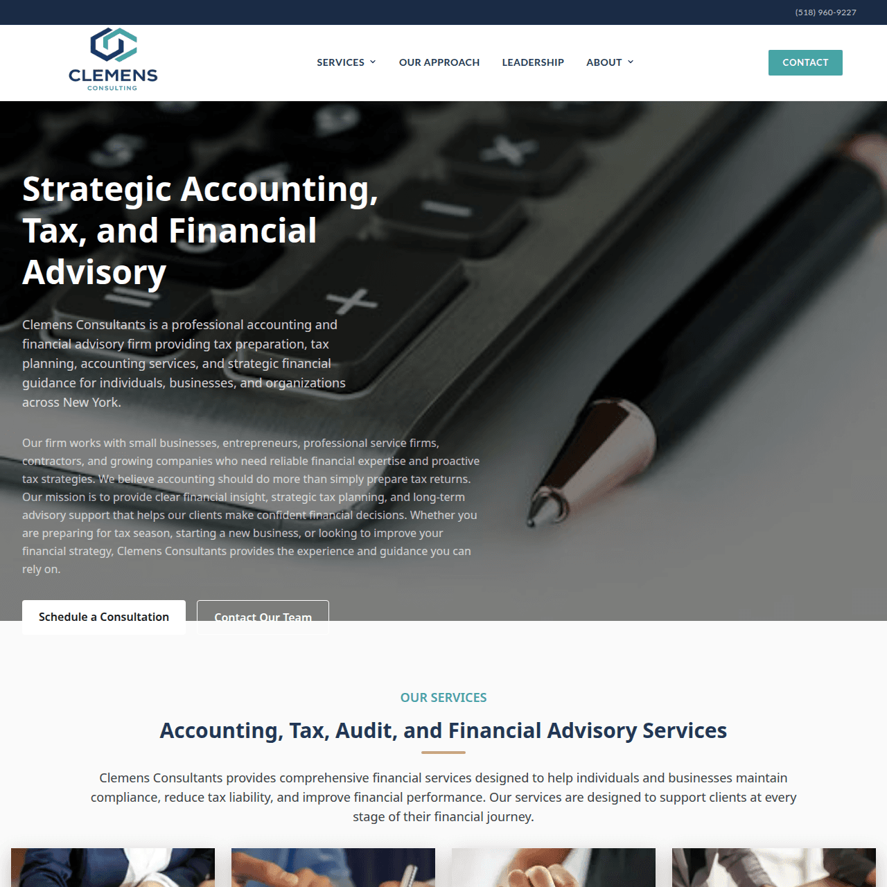 Clemens Consultants website built by RM Web Solutions